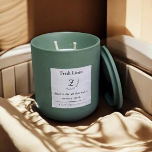 Ceramic with Lid- Fresh Linen