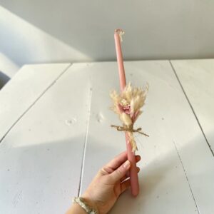 Pink Flowers- Πασχαλινή Λαμπάδα